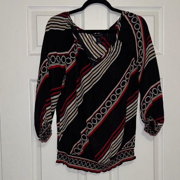 White House/Black Market Tops - Y2K Sheer Silk Top